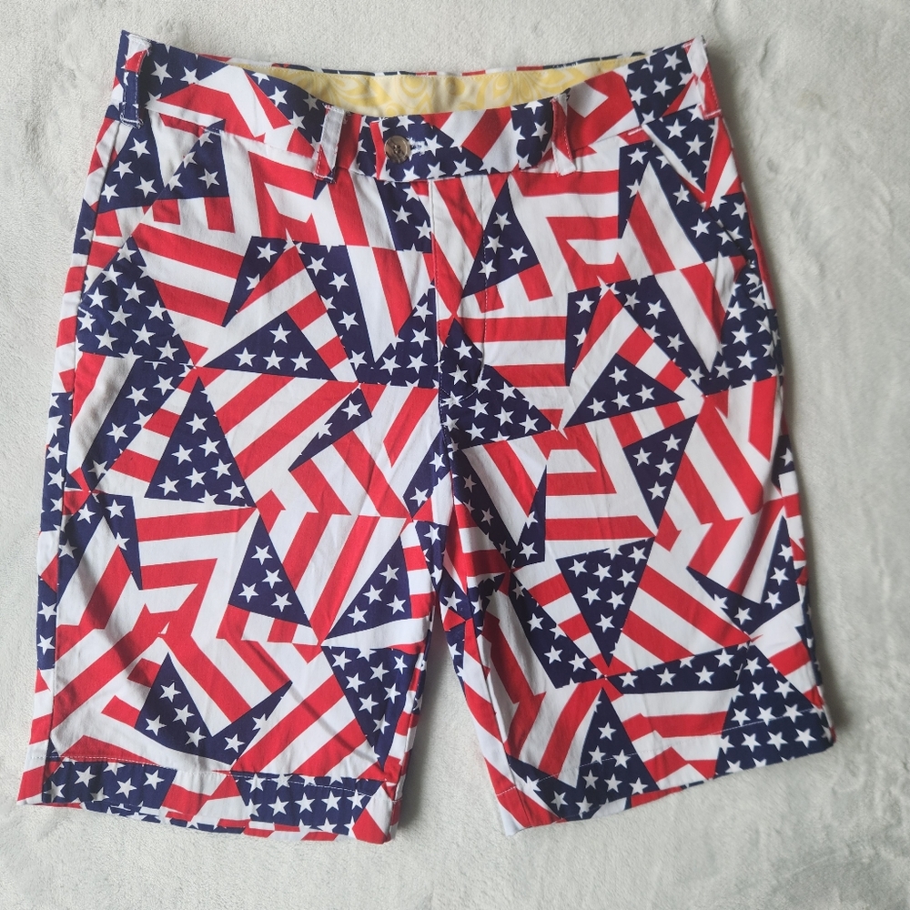 Loudmouth Patriotic Star and Stripe Board Shorts